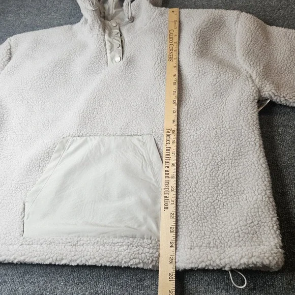 NWT Amazon Essentials Wimens Teddy Fleece Pullover Hoodie Sherpa Size XL Beige - Picture 6 of 6